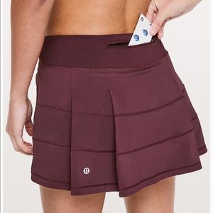 Red Lululemon Pace Revival Skirt in Crimson